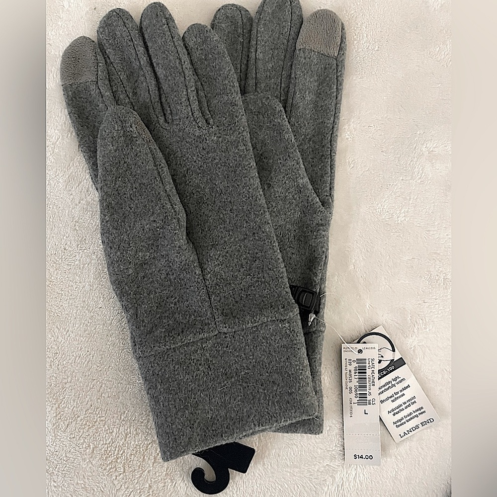 NWT LAND’S END EZ Touch Screen Fleece Winter Gloves